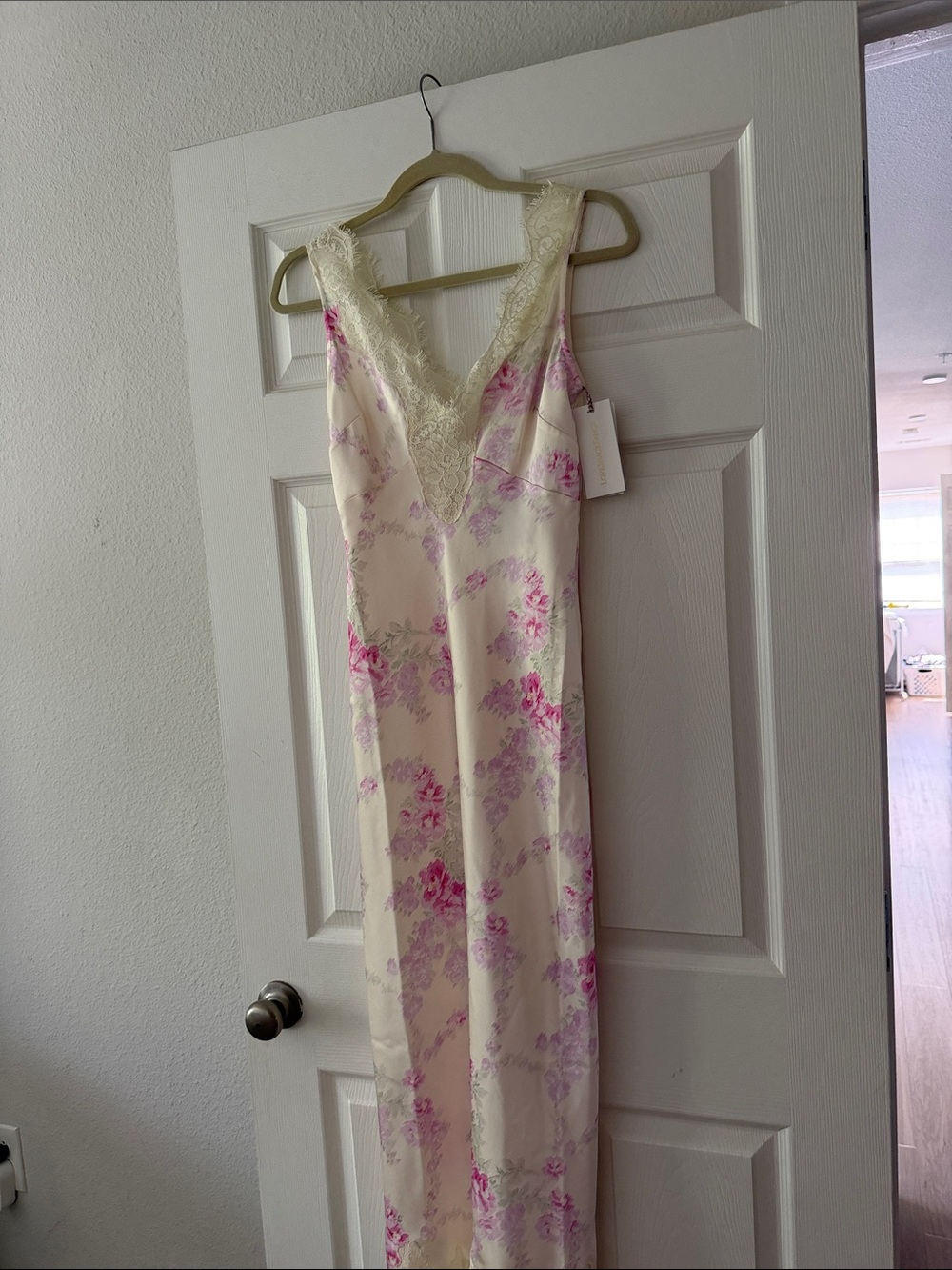 LOVESHACKFANCY - Serene slip Dress  (Vanilla Sorbet) - XS - NWT